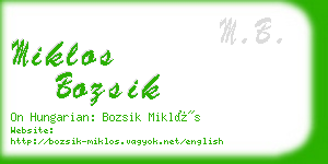 miklos bozsik business card